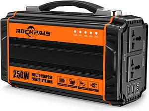 ROCKPALS 250-Watt Portable Generator Rechargeable Lithium Battery Pack