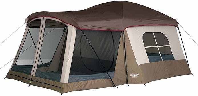 camping with dog tent