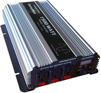 VertaMax Pure SINE Wave 1500 Watt (3000W Surge) 12V Power Inverter